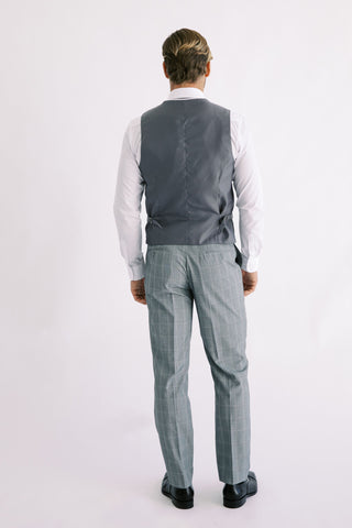 Grey Plaid Modern Fit Suit