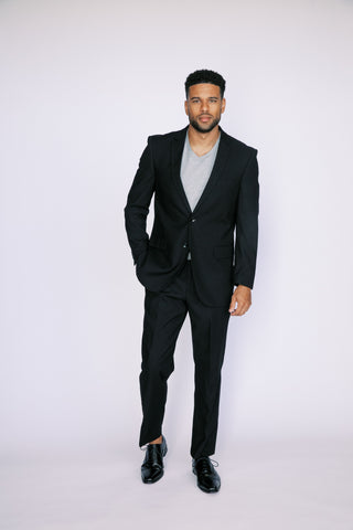 Tonal Stripe Modern Fit Suit