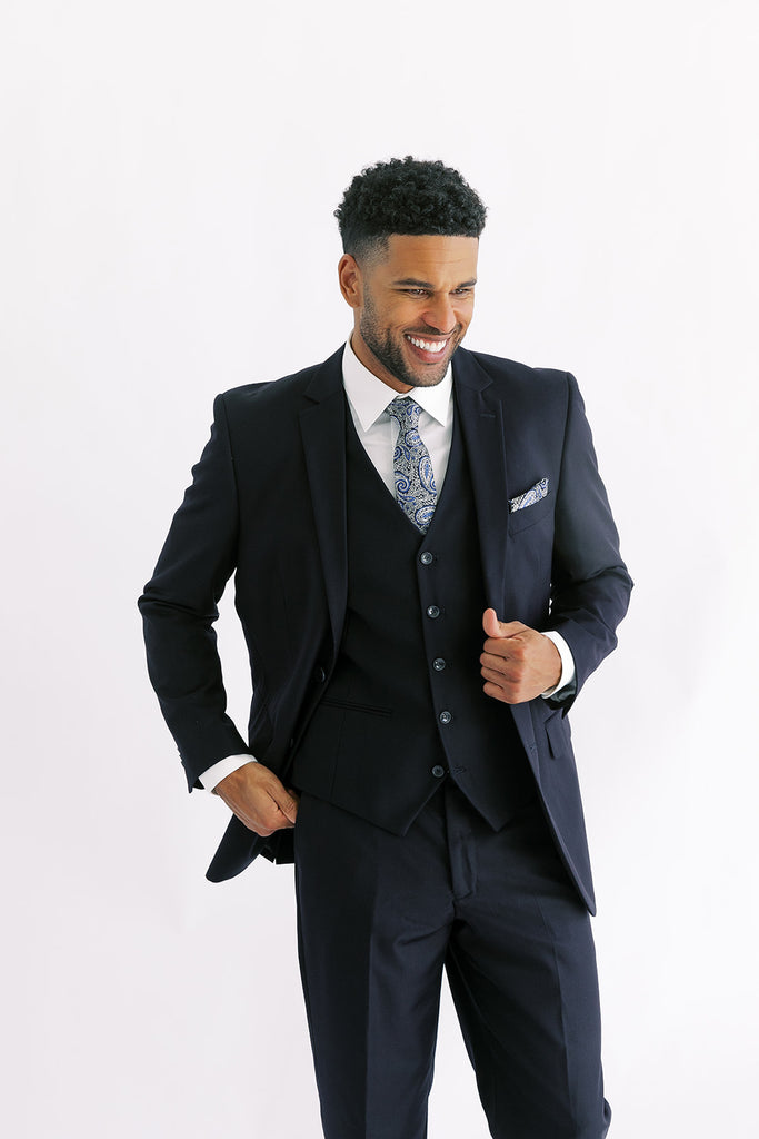 Navy Solid Modern Fit Suit