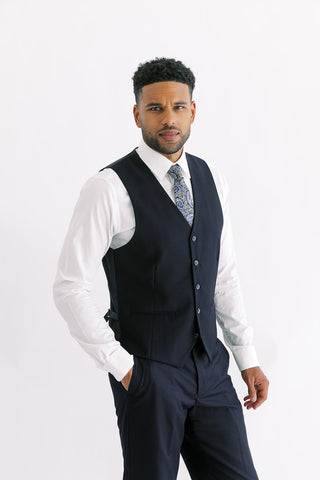 Navy Solid Modern Fit Suit