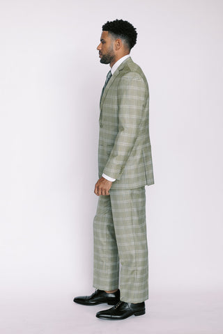 Sage Window Pane Modern Fit Suit
