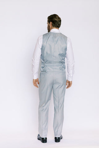 Silver Striated Modern Fit Suit