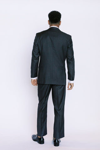 Charcoal Striated Modern Fit Suit