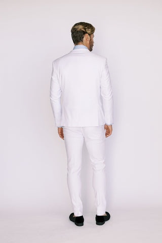 White Ultra Slim Stretch Suit