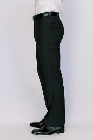 Charcoal Flat Front Modern Fit Dress Pant