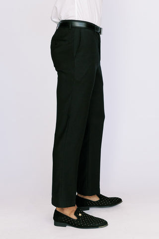 Black Flat Front Modern Fit Dress Pant