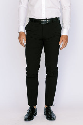 Black Flat Front Ultra Slim Pant