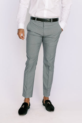 Grey Flat Front Ultra Slim Pant
